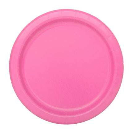 Fuchsia Borden Rond 17,5cm 8st van Unique koop je bij Partywinkel