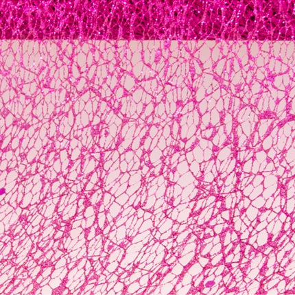 RUBAN DE TABLE FUCHSIA PAILLETÉ 10CM X 5M