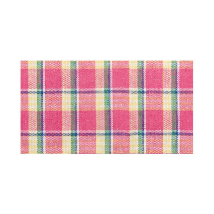 RUBAN DE TABLE EN LIN MADRAS FUCHSIA 10 CM X 5 M