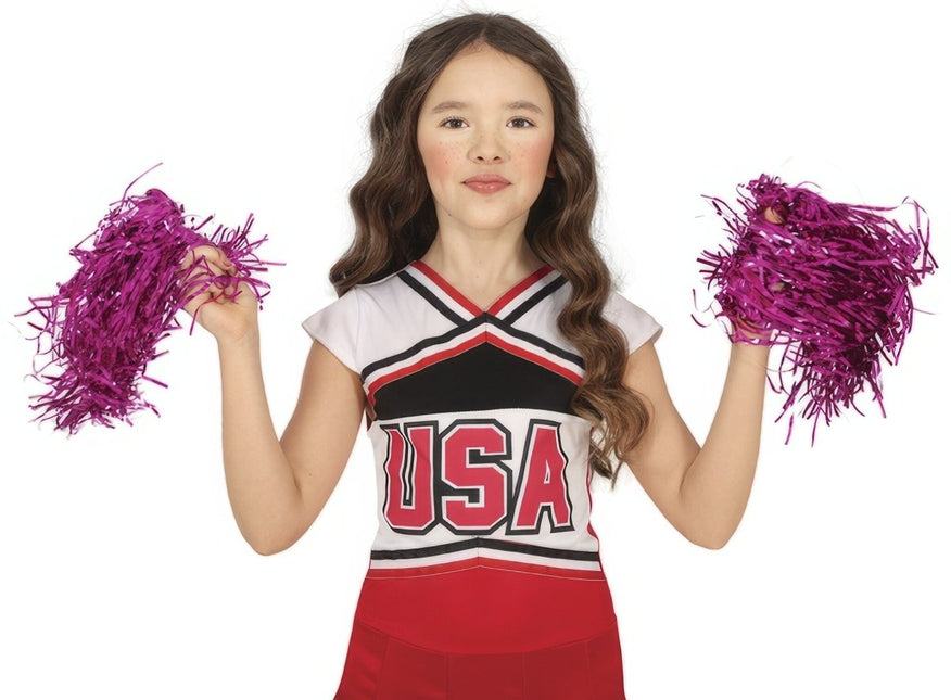 Fuchsia Pompoms 2st van Fiestas Guirca koop je bij Partywinkel