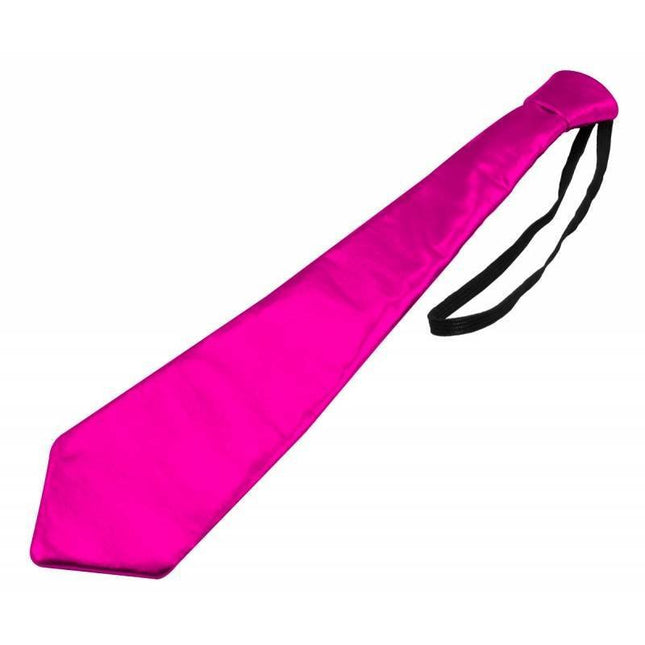 Fuchsia Stropdas Glitter Metallic - Partywinkel - 8714572616935