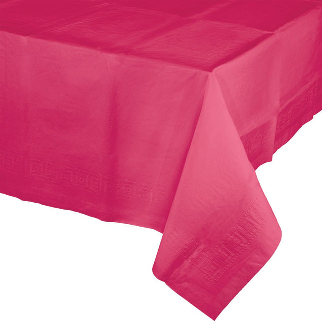 Fuchsia Tafelkleed Plastic 2,74m van Creative Converting koop je bij Partywinkel