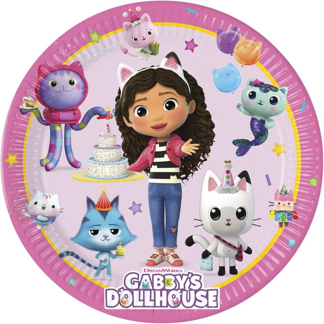 Gabby'S Dollhouse Borden Papier 20cm 8st van Procos koop je bij Partywinkel