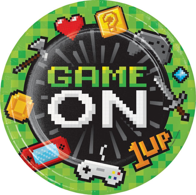 Gaming Party Borden Papier 23cm 8st van Creative Converting koop je bij Partywinkel