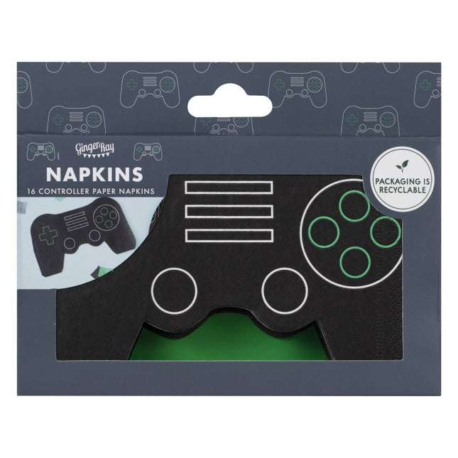 Gaming Party Servetten 16cm 16st van Ginger Ray koop je bij Partywinkel