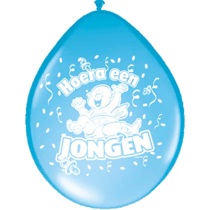 Geboorte Ballonnen Jongen 30cm 8st - Partywinkel - 8714572082310