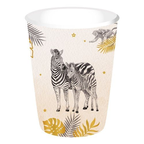Geboorte Bekers Safari 250ml 8st van Haza Witbaard koop je bij Partywinkel