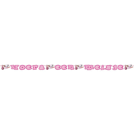 Geboorte Letterslinger Meisje 3m - Partywinkel - 8714572092562