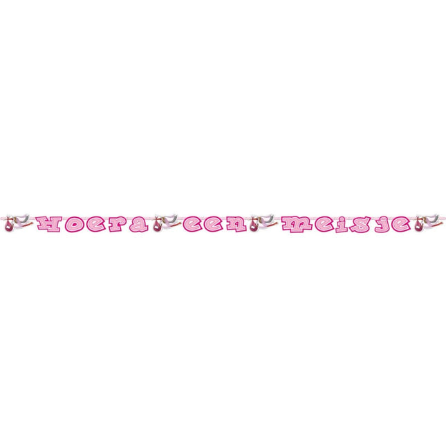 Geboorte Letterslinger Meisje 3m - Partywinkel - 8714572092562