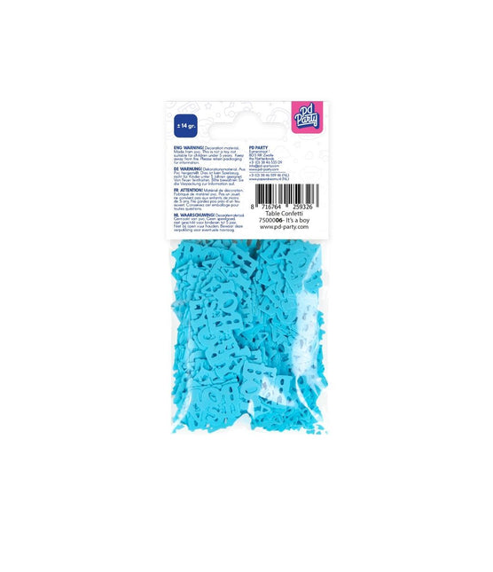 Geboorte Tafelconfetti Lichtblauw 14gr van Paper Dreams koop je bij Partywinkel