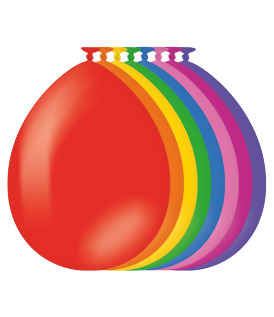 Gekleurde Ballonnen 30cm 50st - Partywinkel - 8716764243424