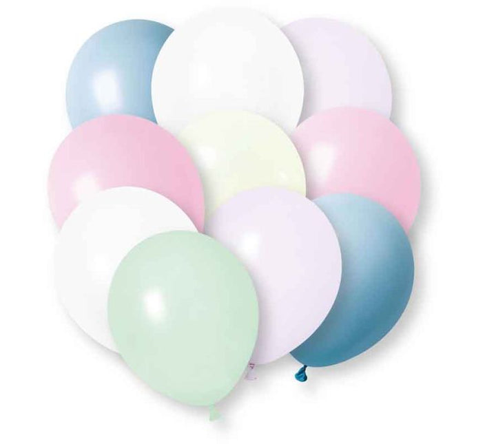Gekleurde Ballonnen Licht 30cm 10st van Unique koop je bij Partywinkel