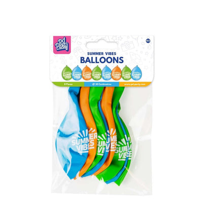 Gekleurde Ballonnen Summer Vibes 30cm 8st van Paper Dreams koop je bij Partywinkel