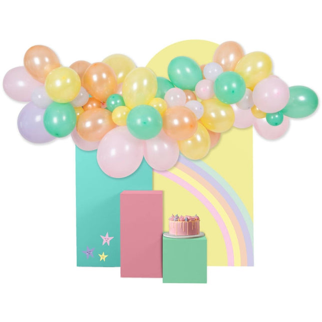 Gekleurde Ballonnenboog Pastel 66 delig van Folat koop je bij Partywinkel