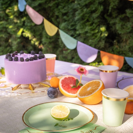 Gekleurde Bekers 220ml 6st van Partydeco koop je bij Partywinkel