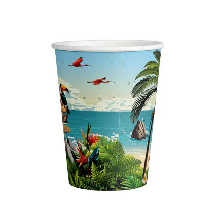 Gekleurde Bekers Summer Vibes 7,5cm 8st van Paper Dreams koop je bij Partywinkel