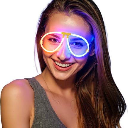 Gekleurde Bril Glow In The Dark van Fiestas Guirca koop je bij Partywinkel
