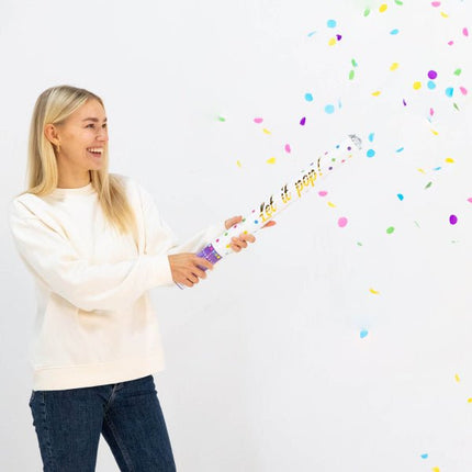 Gekleurde Confetti Kanon 60cm van Riethmueller koop je bij Partywinkel