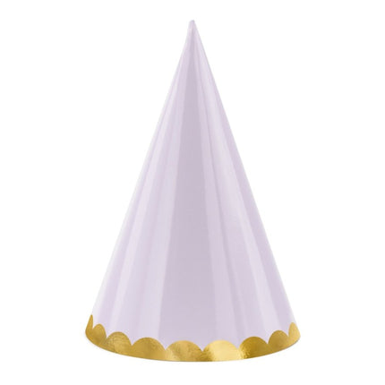 Gekleurde Feesthoedjes Pastel 16cm 6st van Partydeco koop je bij Partywinkel