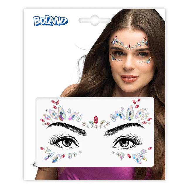 Gekleurde Gezicht Stickers Florence - Partywinkel - 8712026453051