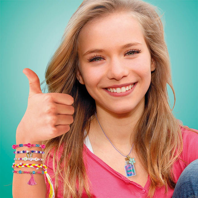 Gekleurde Knutselset Armbanden Maken Xl - Partywinkel - 8714274028104