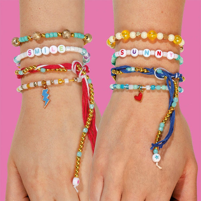 Gekleurde Knutselset Armbanden Maken Xl - Partywinkel - 8714274028104