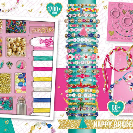 Gekleurde Knutselset Armbanden Maken Xl - Partywinkel - 8714274028104
