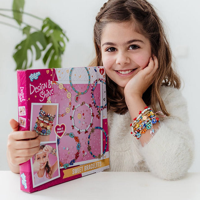 Gekleurde Knutselset Fruit/ Bloemen Armbanden Maken - Partywinkel - 8714274028210