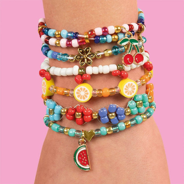 Gekleurde Knutselset Fruit/ Bloemen Armbanden Maken - Partywinkel - 8714274028210