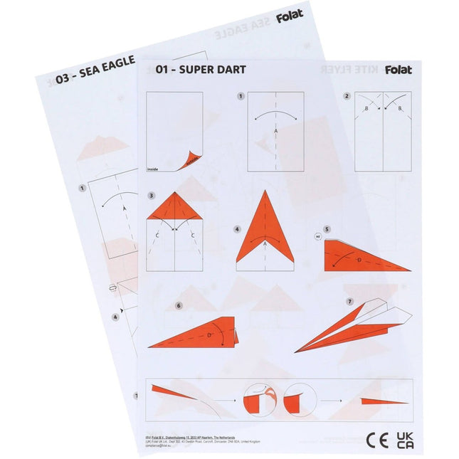 Gekleurde Knutselset Papieren Vliegtuigjes 12st van Folat koop je bij Partywinkel