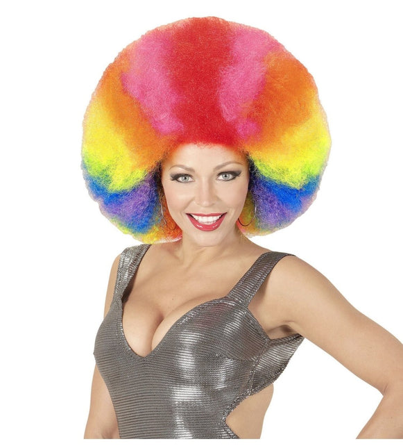 Gekleurde Pruik Afro Extra Groot van Widmann koop je bij Partywinkel