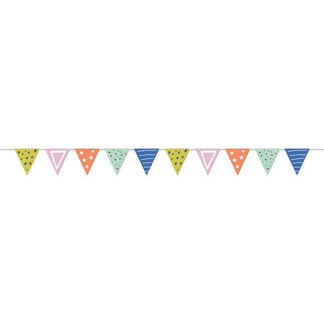 Gekleurde Slingers Eco 6m van Folat koop je bij Partywinkel
