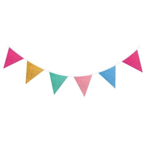 Gekleurde Slingers Glitter 6m van Haza Witbaard koop je bij Partywinkel