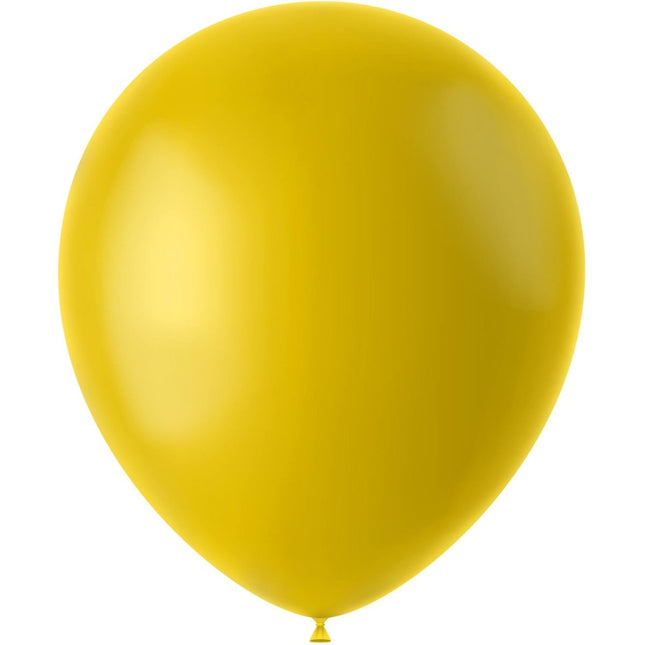 Gele Ballonnen Tuscan Yellow 33cm 10st van Folat koop je bij Partywinkel