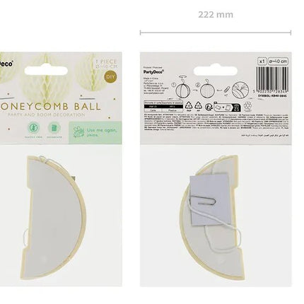 Gele Honeycomb 40cm van Partydeco koop je bij Partywinkel