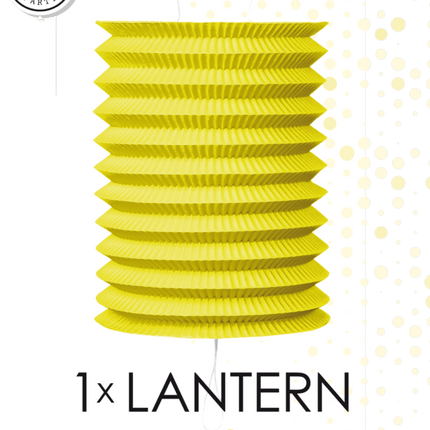 Gele Lampion Trek 16cm van WeFiesta koop je bij Partywinkel