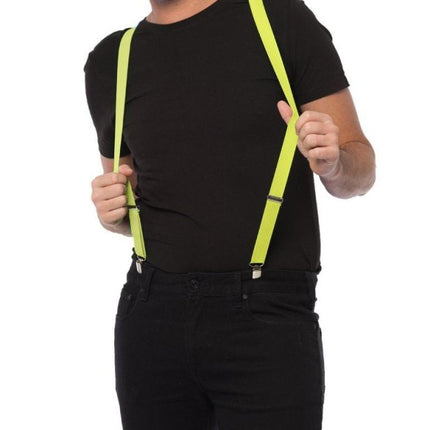 Gele Neon Bretels van Partychimp koop je bij Partywinkel
