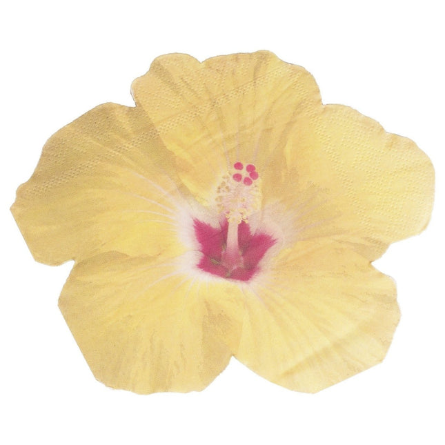 Gele Servetten Bloemen 16,5cm 16st van Ginger Ray koop je bij Partywinkel