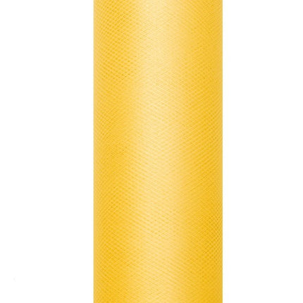 Gele Tule Rol 15cm 9m van Partydeco koop je bij Partywinkel