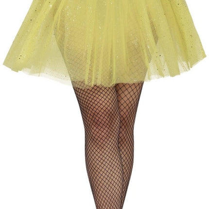 Gele Tutu Dames Glitter 40cm van Fiestas Guirca koop je bij Partywinkel