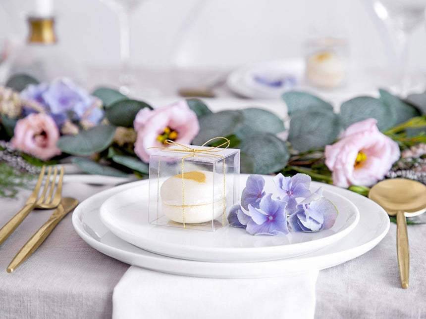 Geschenkdoosjes Kubus Doorzichtig 5cm 10st van Partydeco koop je bij Partywinkel