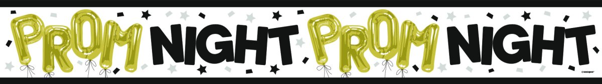 Geslaagd Banner Goud Zwart 2,74m van Unique koop je bij Partywinkel