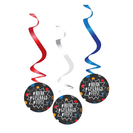 Geslaagd Hangdecoraties 70cm 3st van Haza Witbaard koop je bij Partywinkel