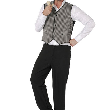 Gestreept Gilet Heren Gestreept van Wilbers & Wilbers koop je bij Partywinkel