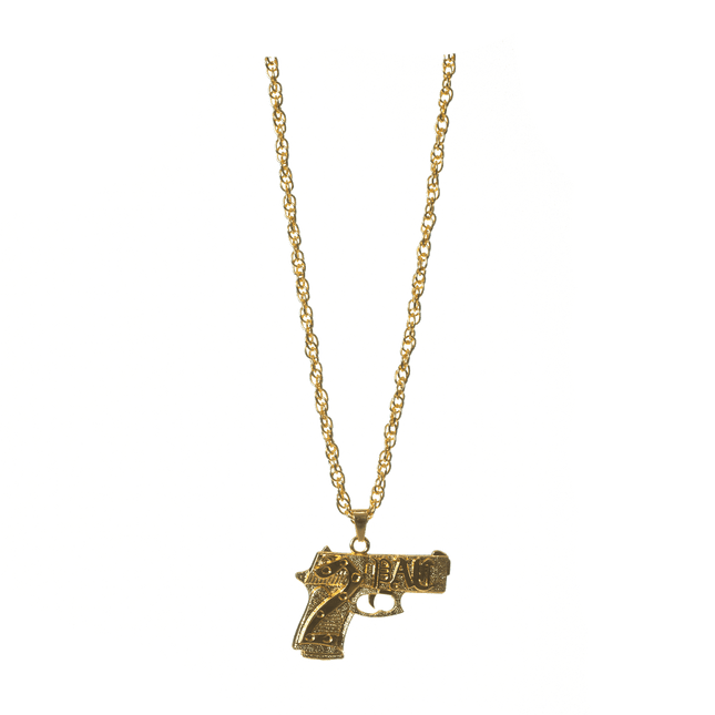 Geweren Ketting Goud van Partychimp koop je bij Partywinkel
