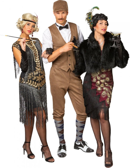 Gilet 20er – Bruin van Orlob koop je bij Partywinkel