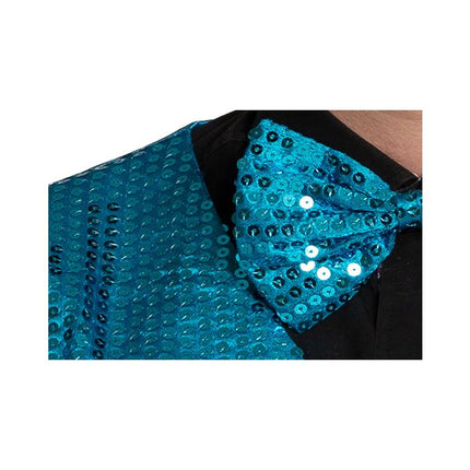 Gilet + Strik Turquoise van Partychimp koop je bij Partywinkel