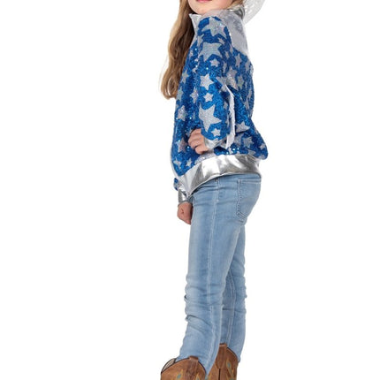 Glamorous pailletten jasje sterren - Partywinkel - 8720059068319