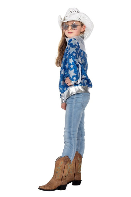 Glamorous pailletten jasje sterren - Partywinkel - 8720059068319