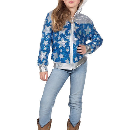 Glamorous pailletten jasje sterren - Partywinkel - 8720059068319